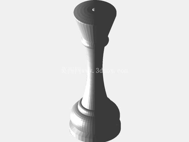 国际象棋皇后3D模型solidworks 2018
