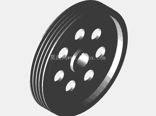 SolidWorks 皮带轮模型 - V 型皮带类型