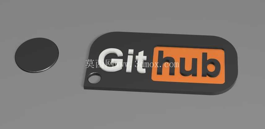 HUB“平均”钥匙串 - GitHub – 25mm NFC 标签