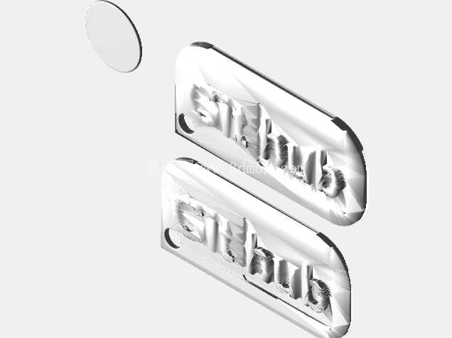 HUB“平均”钥匙串 - GitHub – 25mm NFC 标签