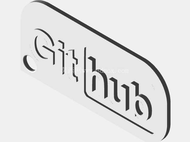 HUB“平均”钥匙串 - GitHub – 25mm NFC 标签