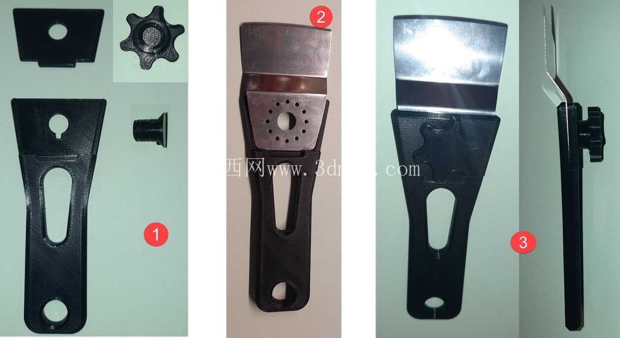 振动工具适配器手柄 - 刮刀和研磨附件