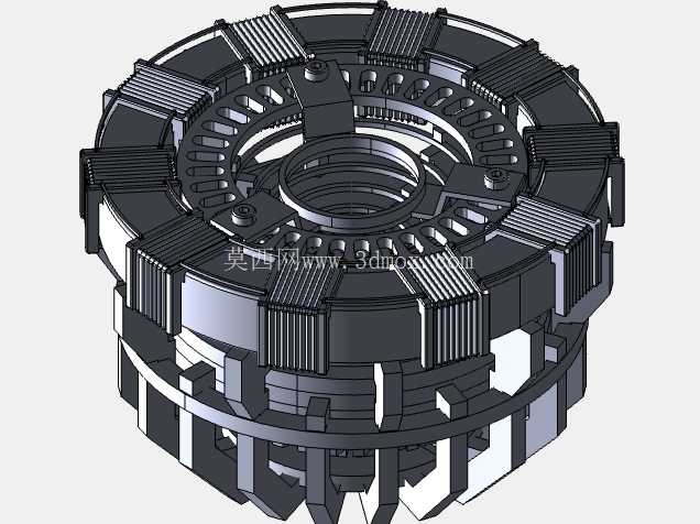 钢铁侠电弧反应堆 - 概念 3D CAD 模型 (SolidWorks 2024)
