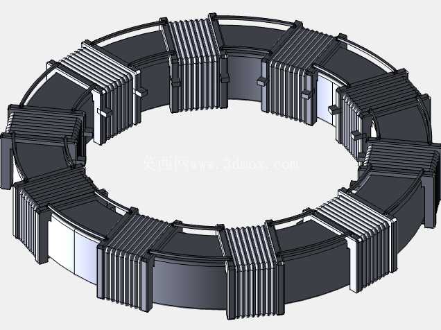 钢铁侠电弧反应堆 - 概念 3D CAD 模型 (SolidWorks 2024)