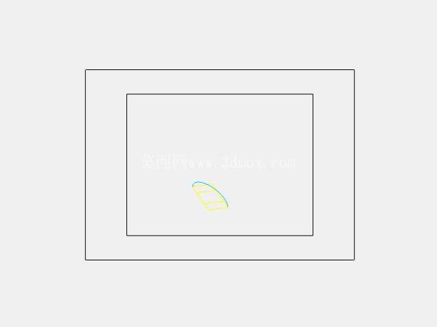 刻在旋转椭球体上的锐金色菱面体