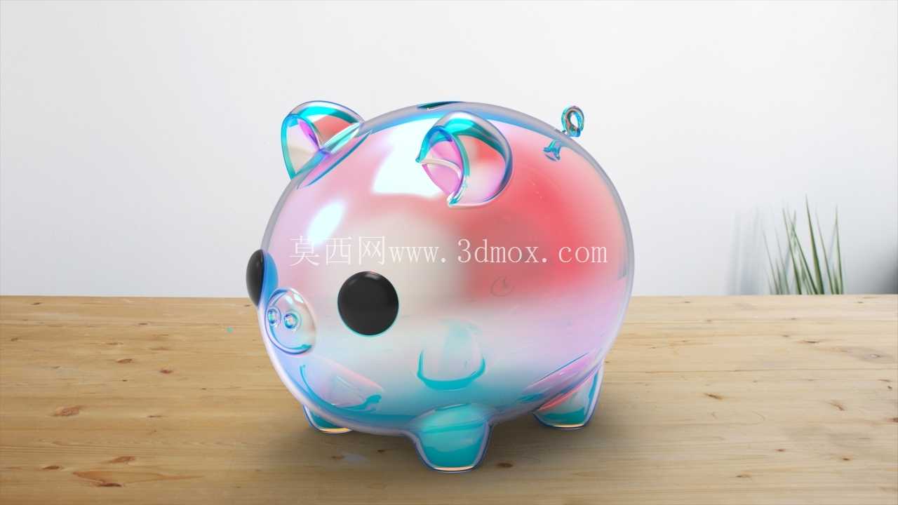 卡通硬币银行模型(3D 打印)