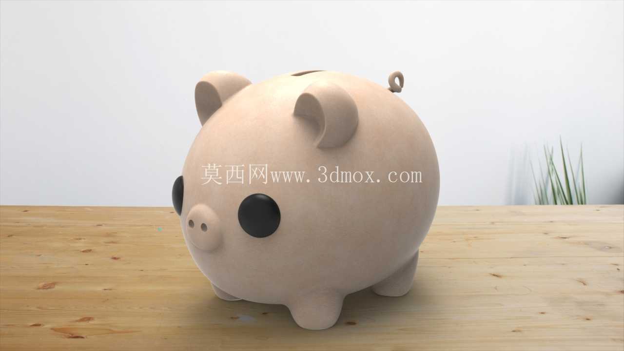 卡通硬币银行模型(3D 打印)