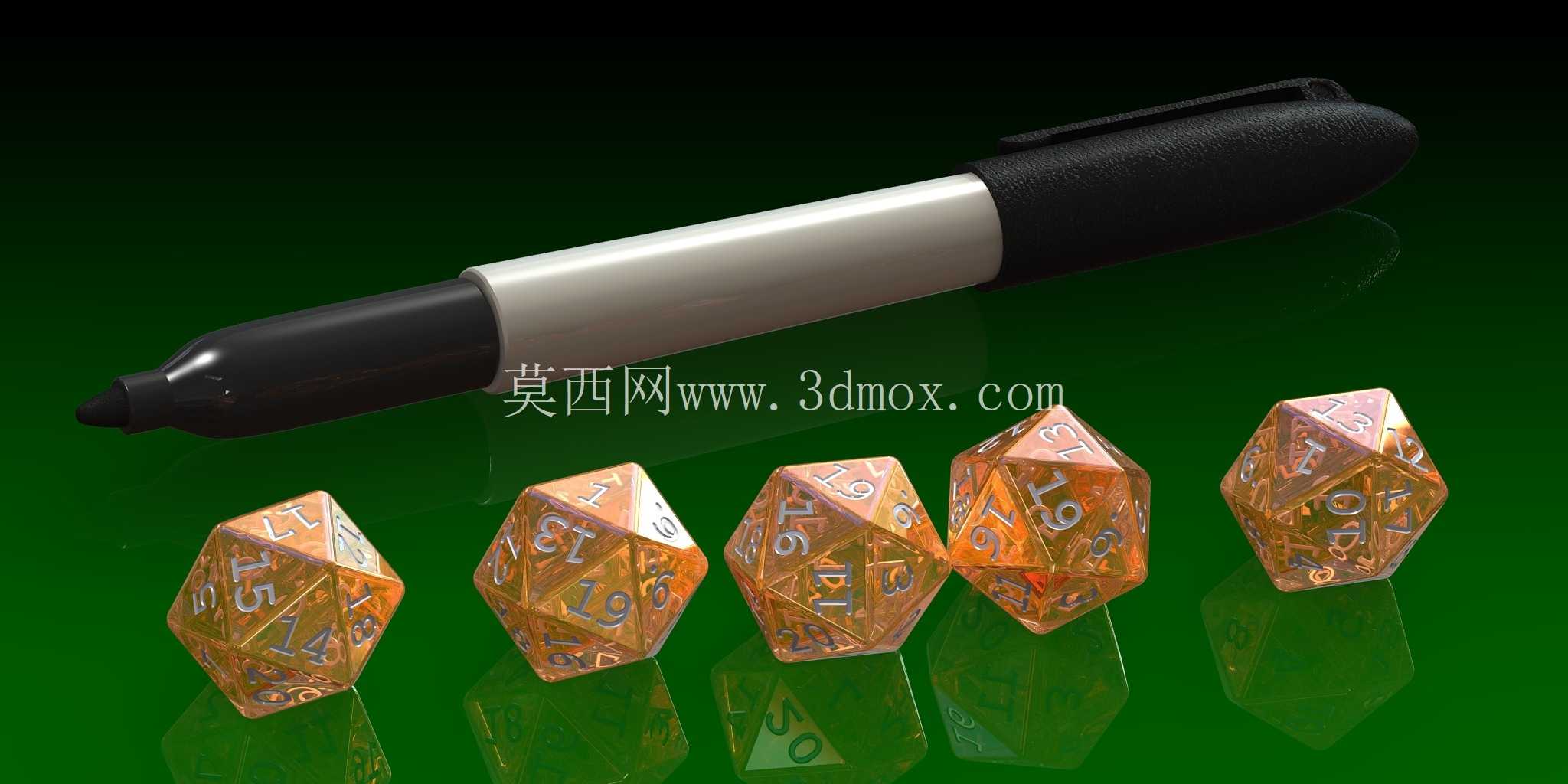 D20 标准二十面体骰子