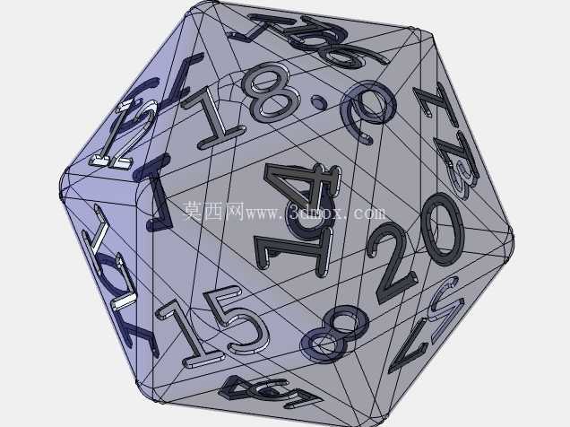 D20 标准二十面体骰子