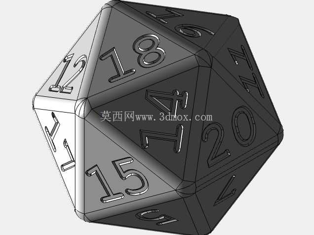 D20 标准二十面体骰子