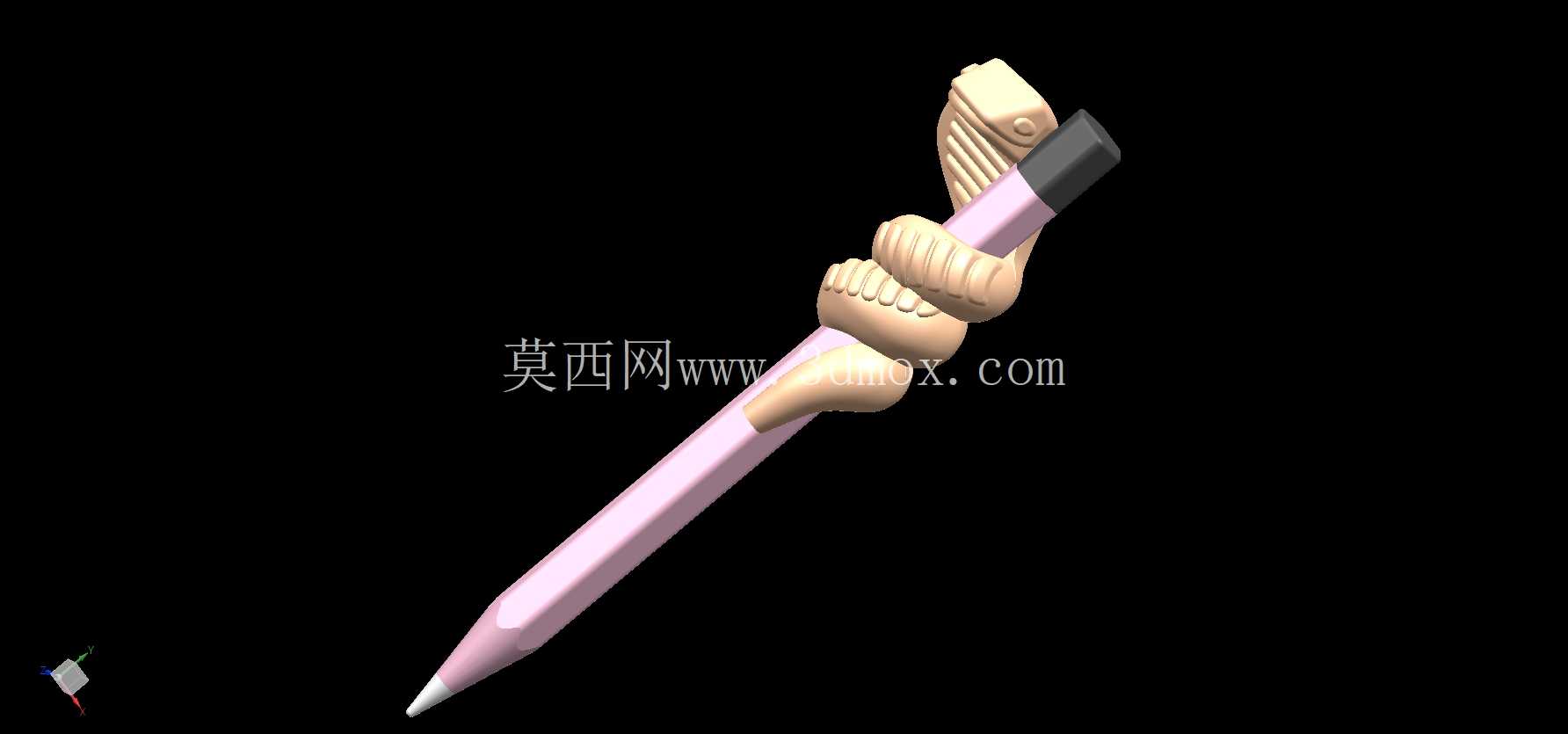 眼镜蛇缠绕铅笔帽/蛇握笔帽