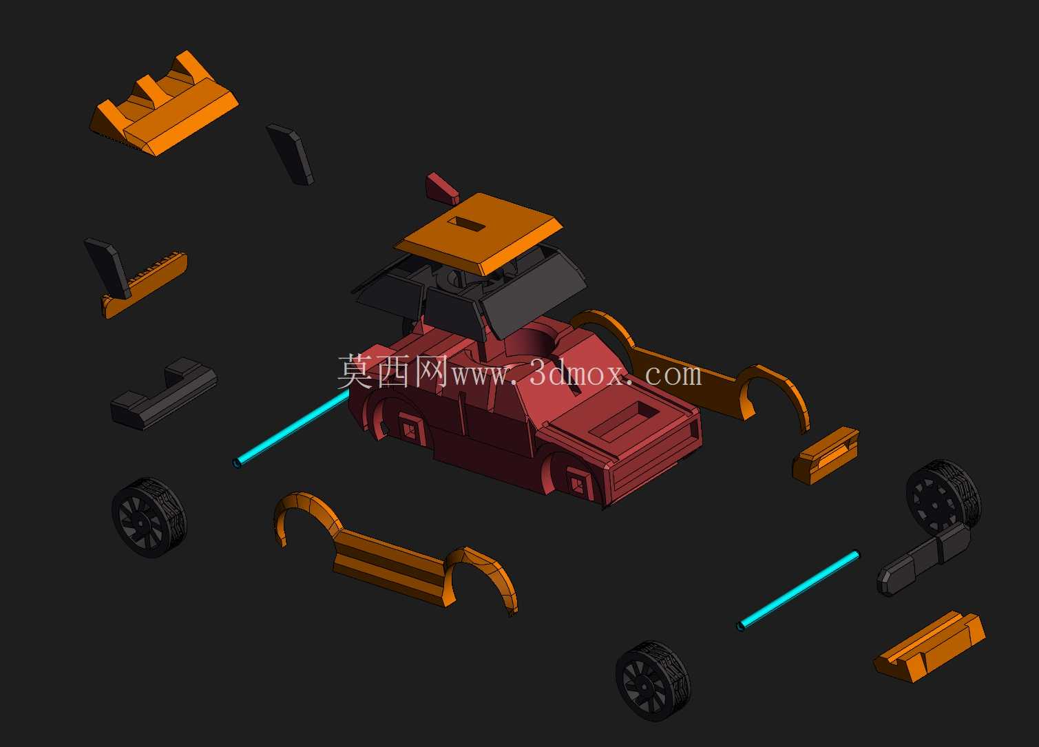 MicroMachines 比例拉力赛车 3D 打印