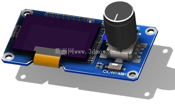 Estardyn 1.3 OLED 模块 SH1116 驱动器、EC11 编码器、I2C 接口、3.3V、128x64