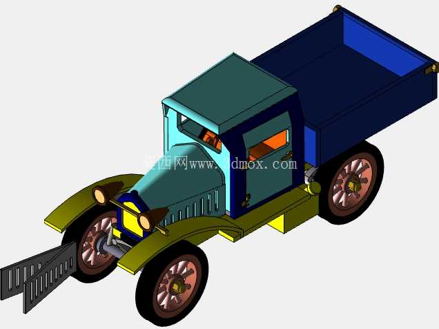 ?? 老式卡车模型 - 3D CAD 设计