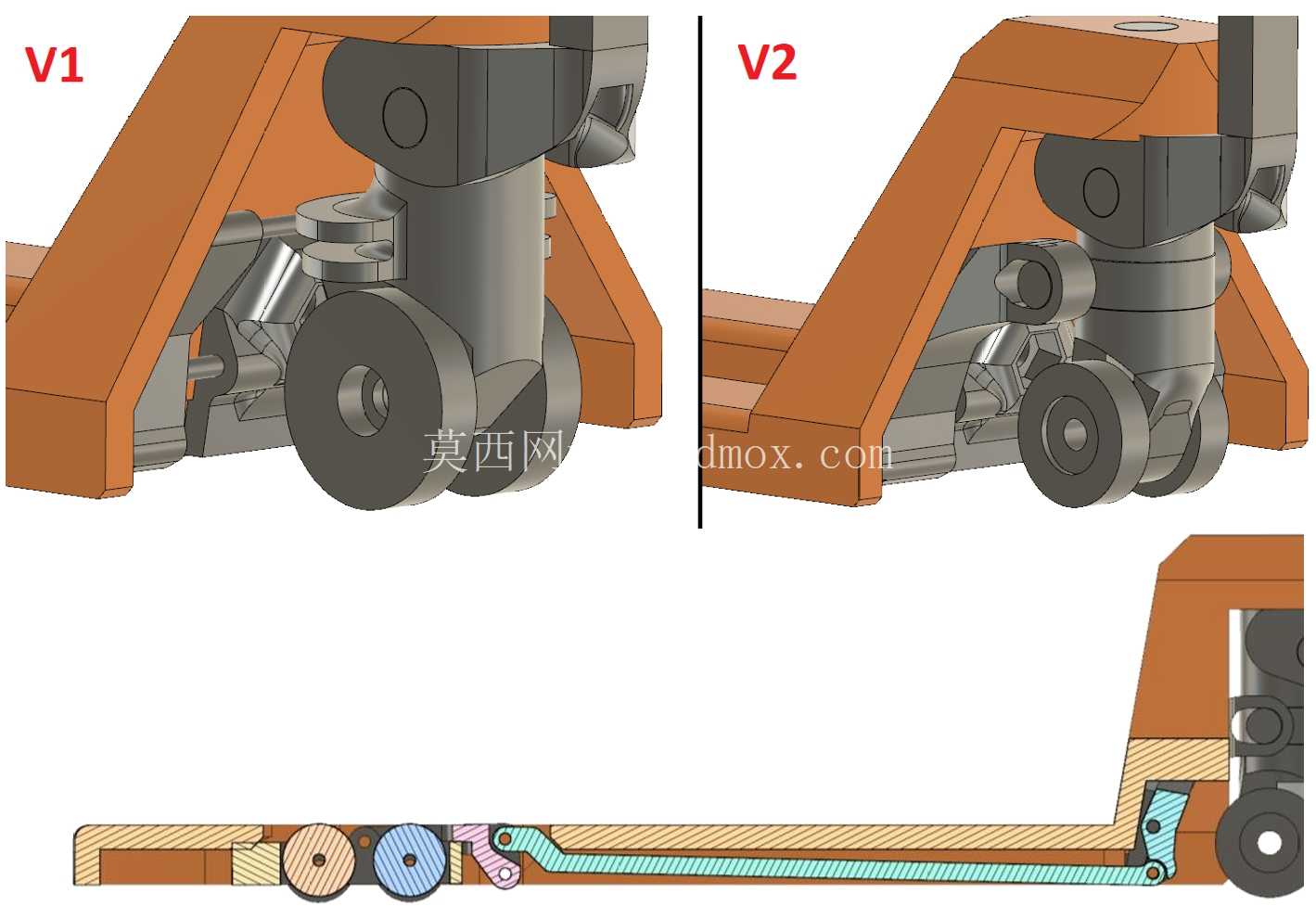 功能性 3D 打印托盘搬运车模型(1:15 比例)