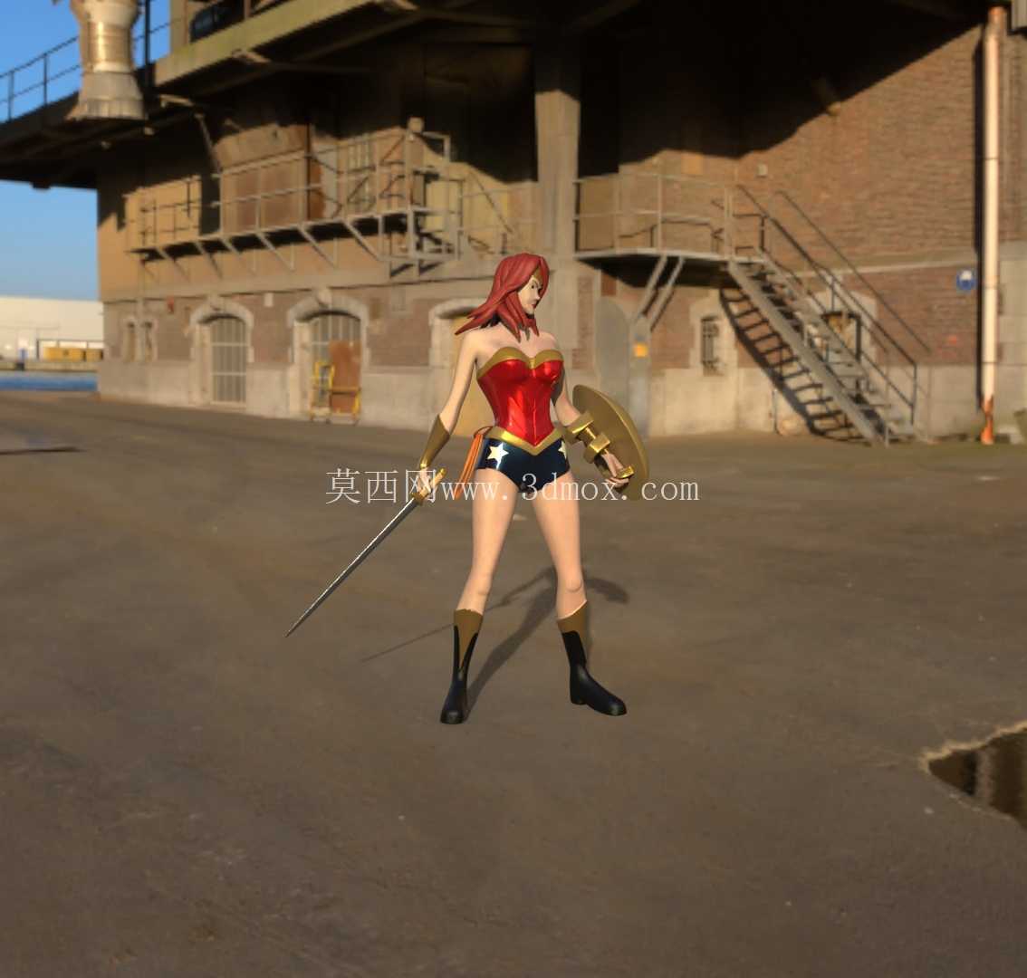SolidWorks Powersurface 建模神奇女侠 3D 模型 3D 模型