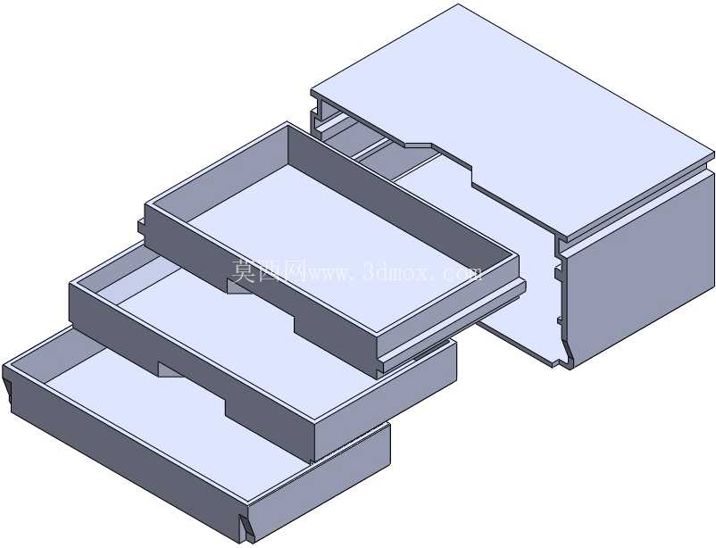 设计 - 抽屉盒 Rev.1(盒内 1 套 + 50 毫米高额外空间)(与田宫商品 15424 便携式坑组装)
