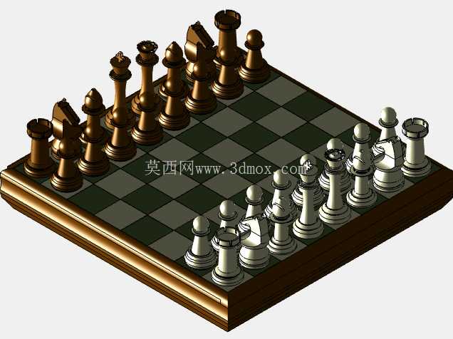 完成的国际象棋棋盘和棋盘