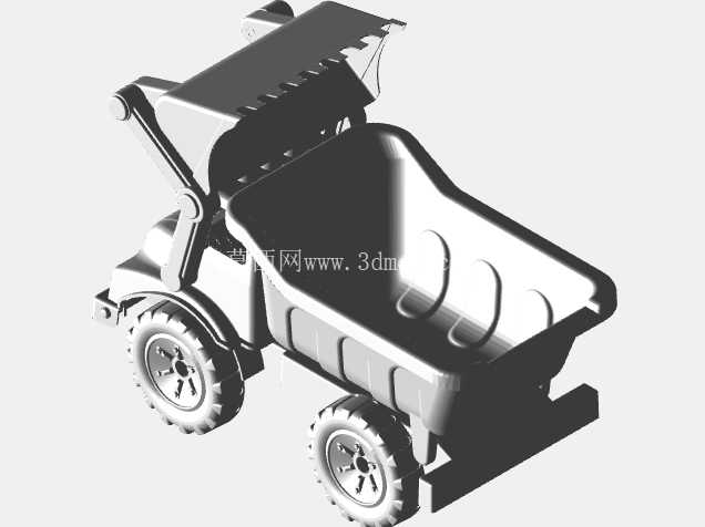 带前装载机的 3D 玩具自卸卡车