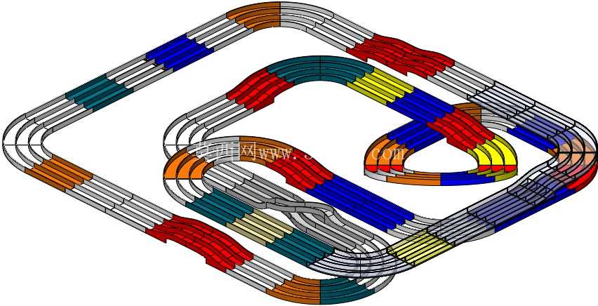 TYPE 001_RECOMMENDED ASSEMBLY METHOD_THREE LEVEL LANE CHANGE(仅供参考,根据 SPEED MAN TEAM MINI 4WD RACING CLUB 2024/07