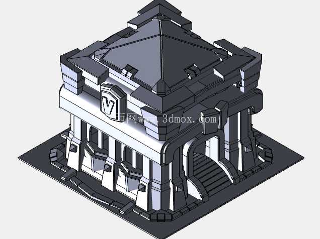 《部落冲突》市政厅 13 – 5 级 | SolidWorks 3D 模型