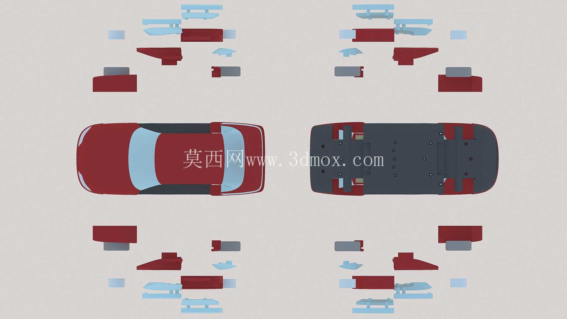 Moskvich- 2143(概念)构造套件。