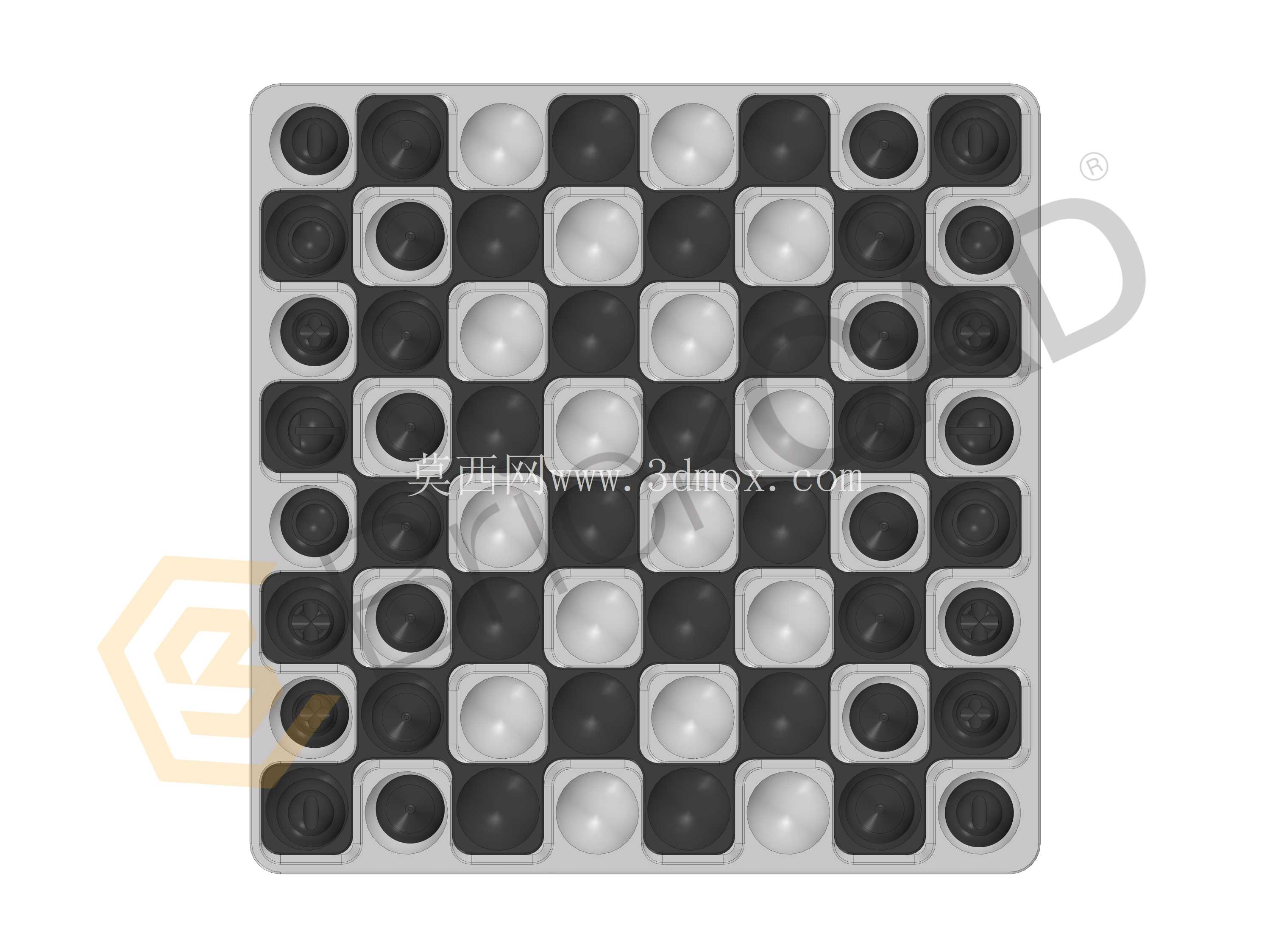国际象棋 | 棋盘游戏设计的 CAD 模型