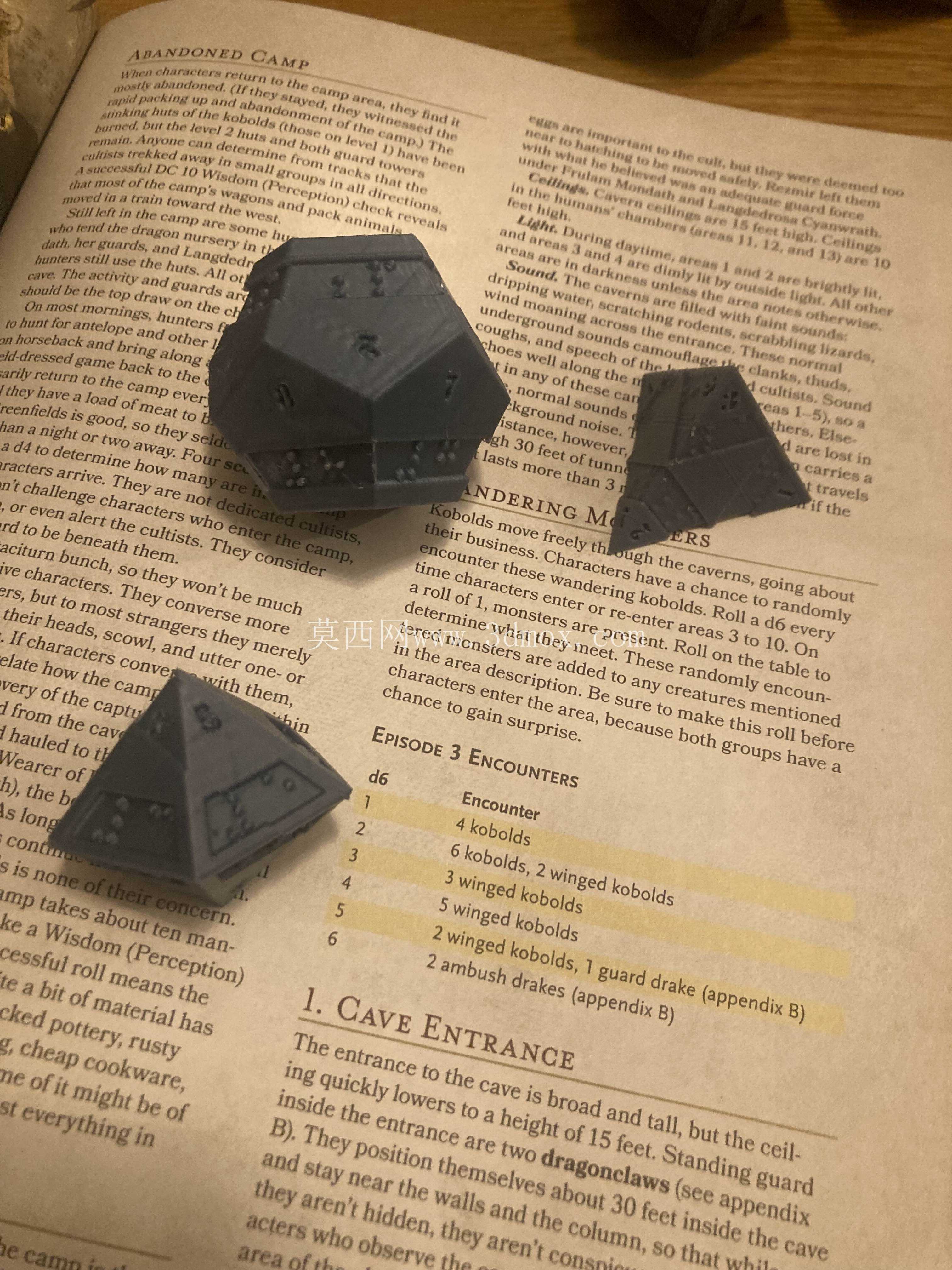 盲文 DnD 骰子套装(D4、D6、D8、D10、D12、D20)