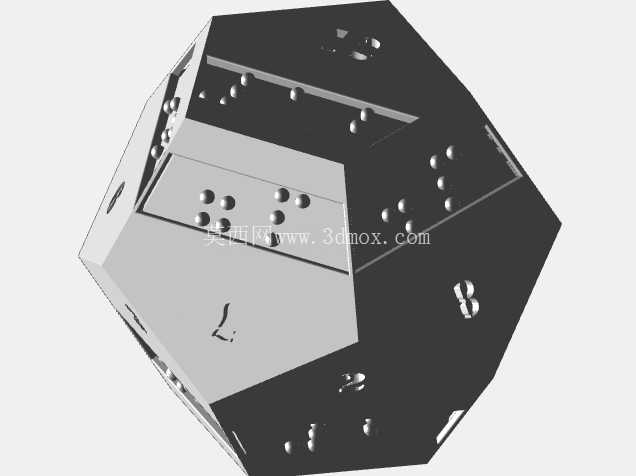 盲文 DnD 骰子套装(D4、D6、D8、D10、D12、D20)