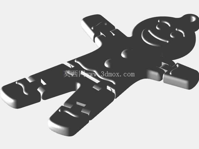 简单的灯丝交换姜饼| 可打印的装饰 CAD 模型 | 针对多色 3D 打印进行了优化