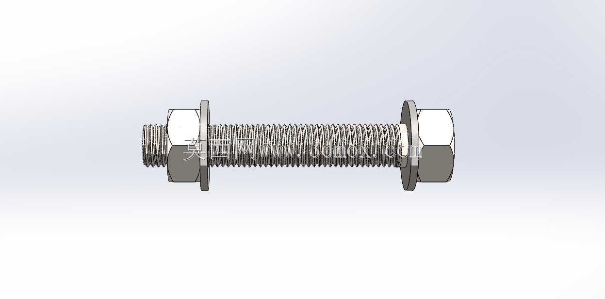 带锁紧螺母的锌钩环螺栓-M12x75mm-1/2“x3”长