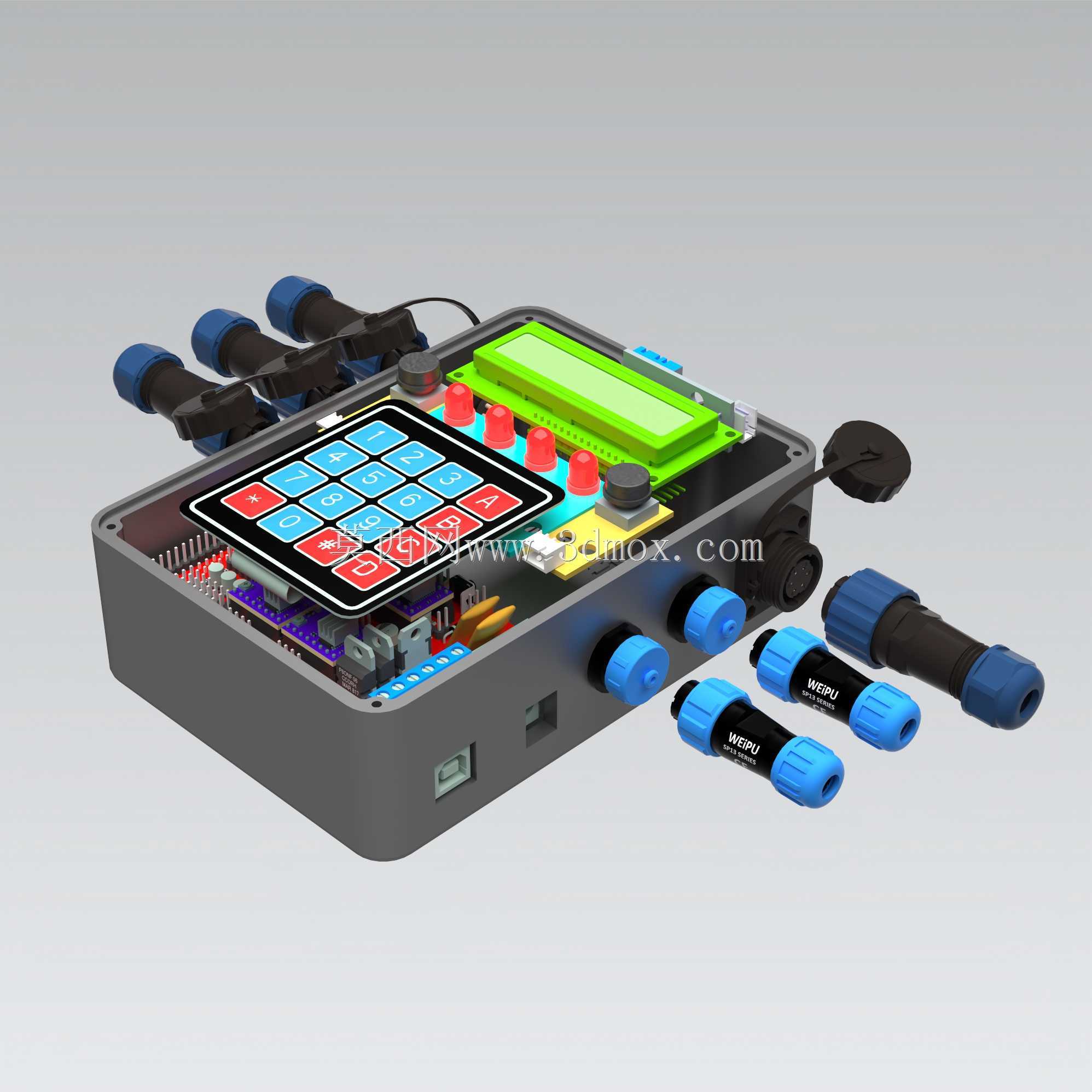 物联网Arduino超级机箱|LCD 1602串行|键盘|LED|按钮