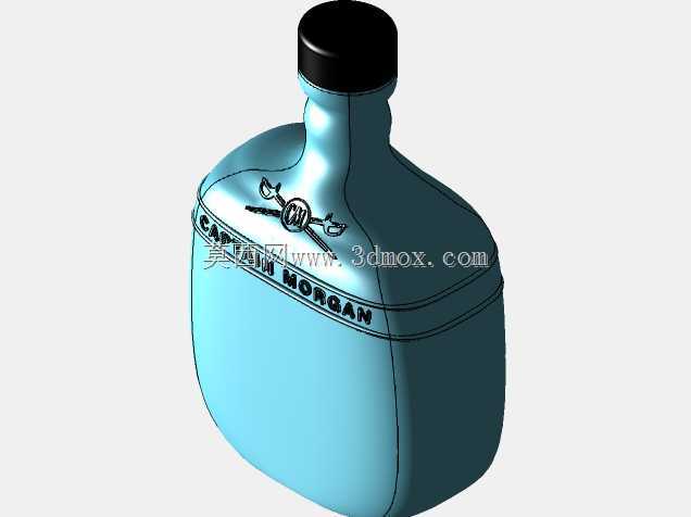 朗姆酒玻璃瓶摩根船长