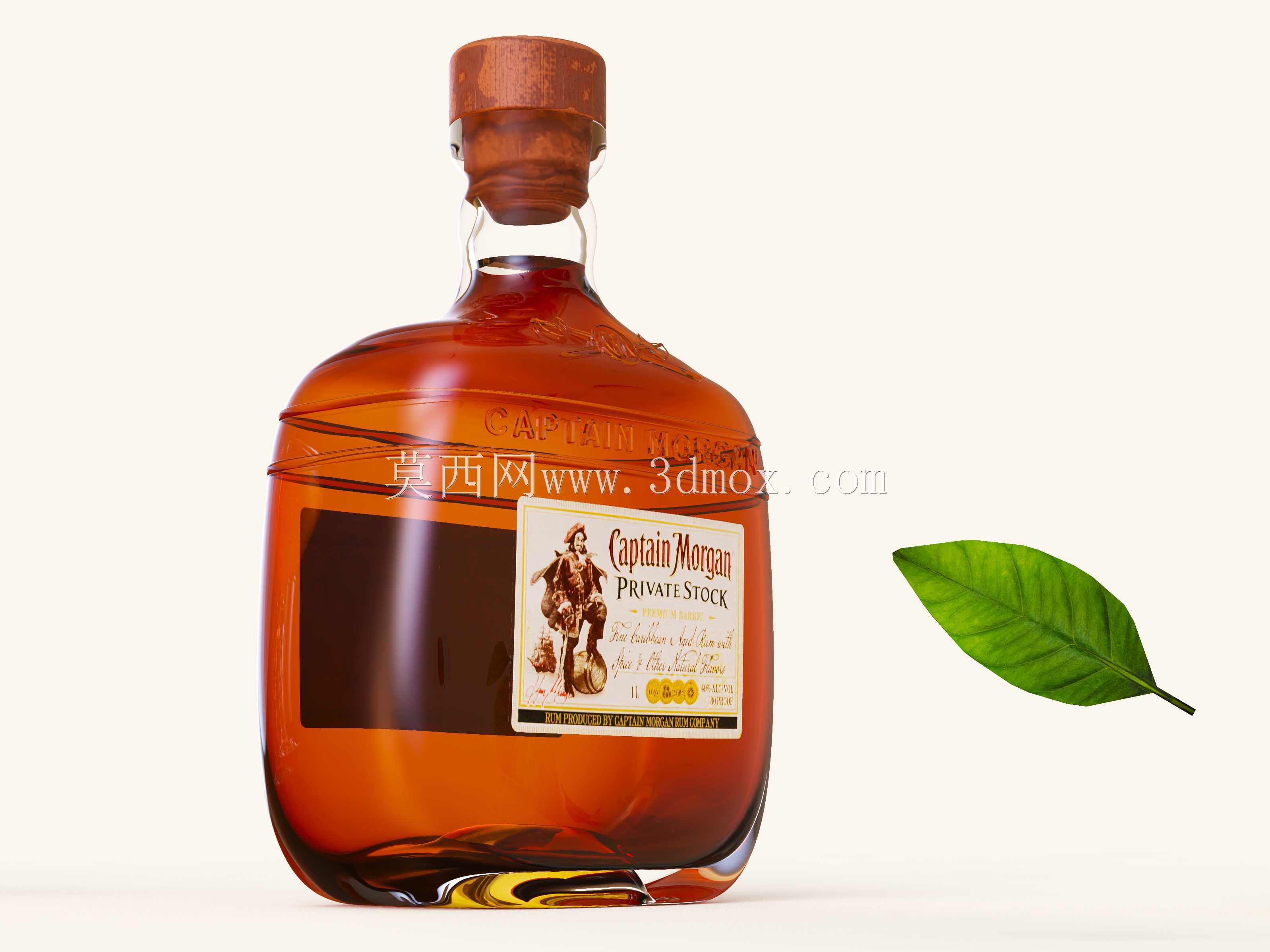 朗姆酒玻璃瓶摩根船长