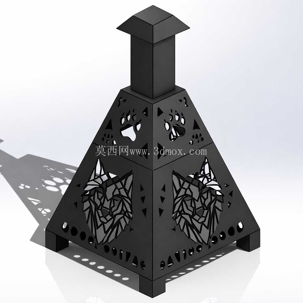 Chiminea con corte de lobo