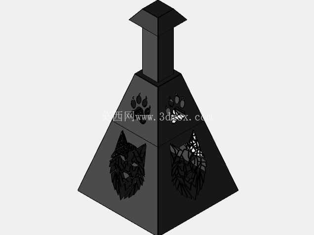 Chiminea con corte de lobo