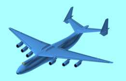 An-225大型运输固体组装模型