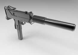 英格拉姆 mac-10。 1/6 比例。