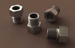 3/4-16 UNF(公头)转 14x1mm(母头,反向)适配器