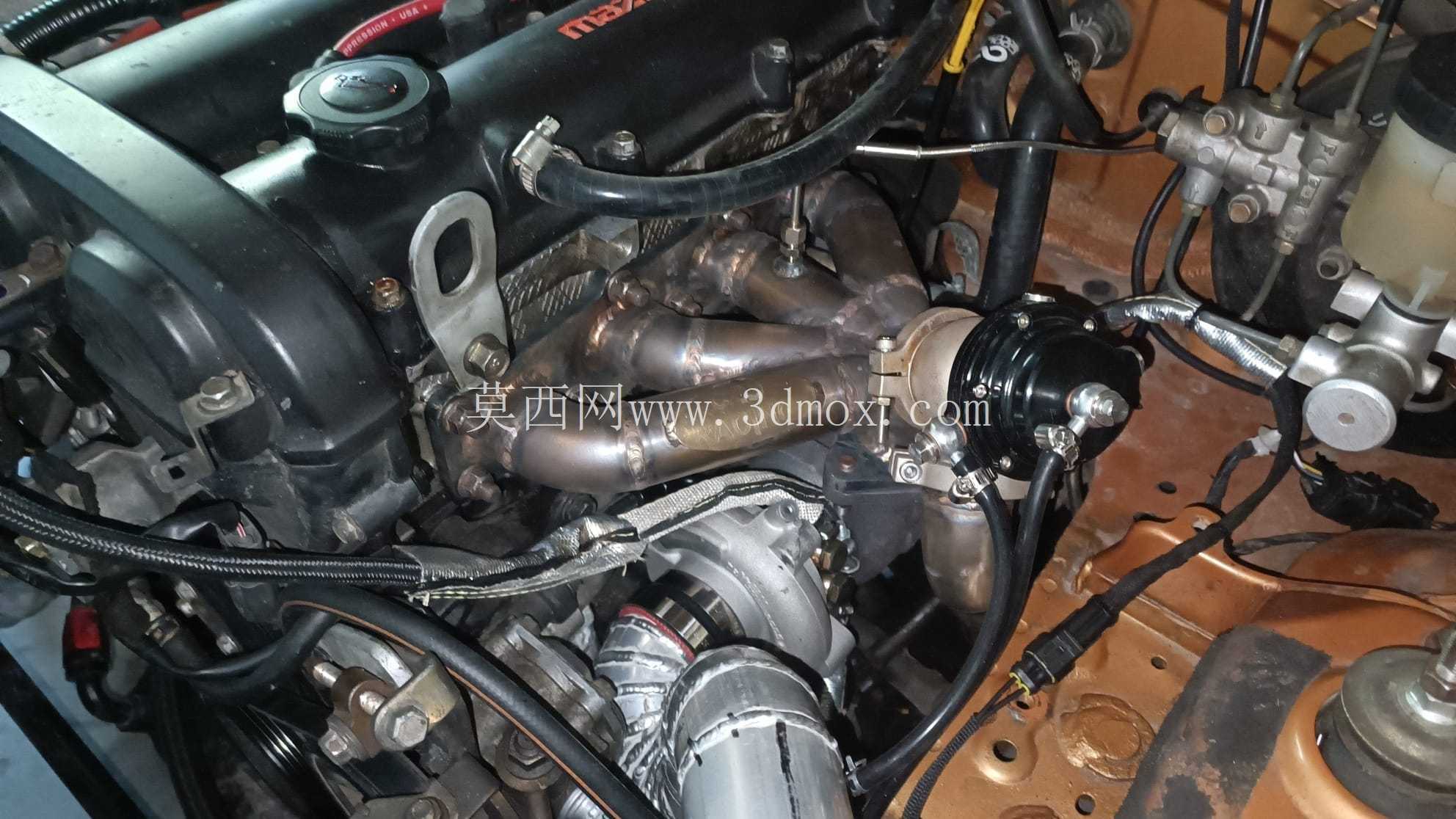MX5 Miata 1.6L 低安装管状歧管,适用于 TD04-13T 涡轮