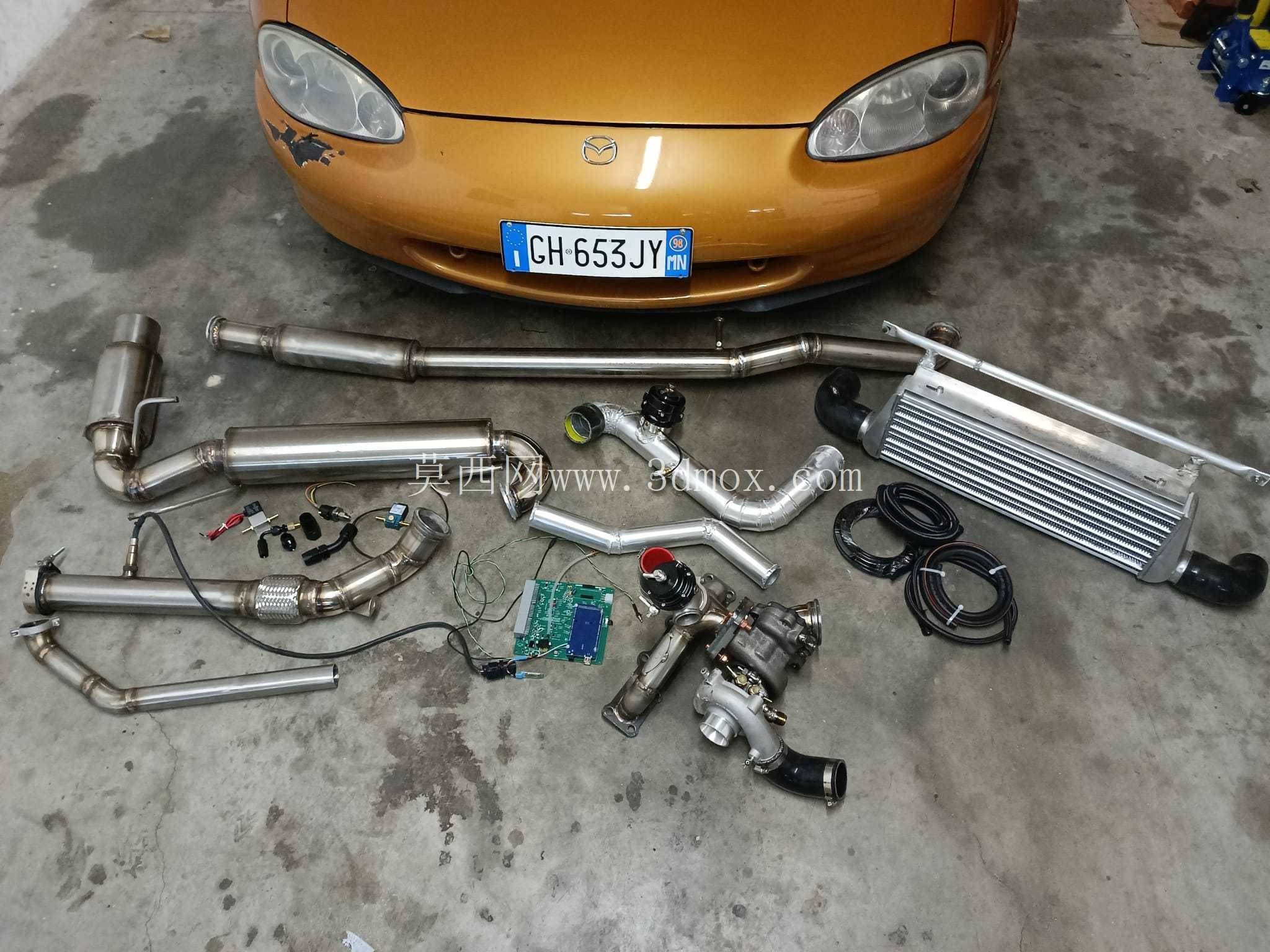 MX5 Miata 1.6L 低安装管状歧管,适用于 TD04-13T 涡轮