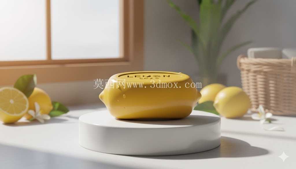 柠檬肥皂3D模型| 香皂柠檬形状设计