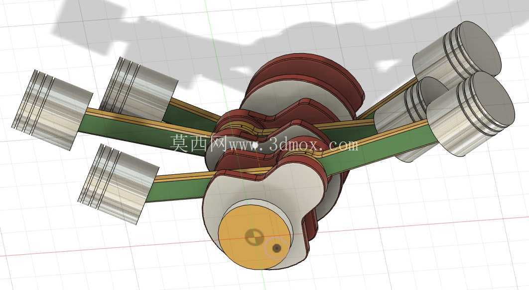V6 发动机总成 | 详细的内燃机 CAD 模型