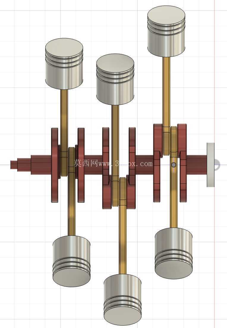 V6 发动机总成 | 详细的内燃机 CAD 模型
