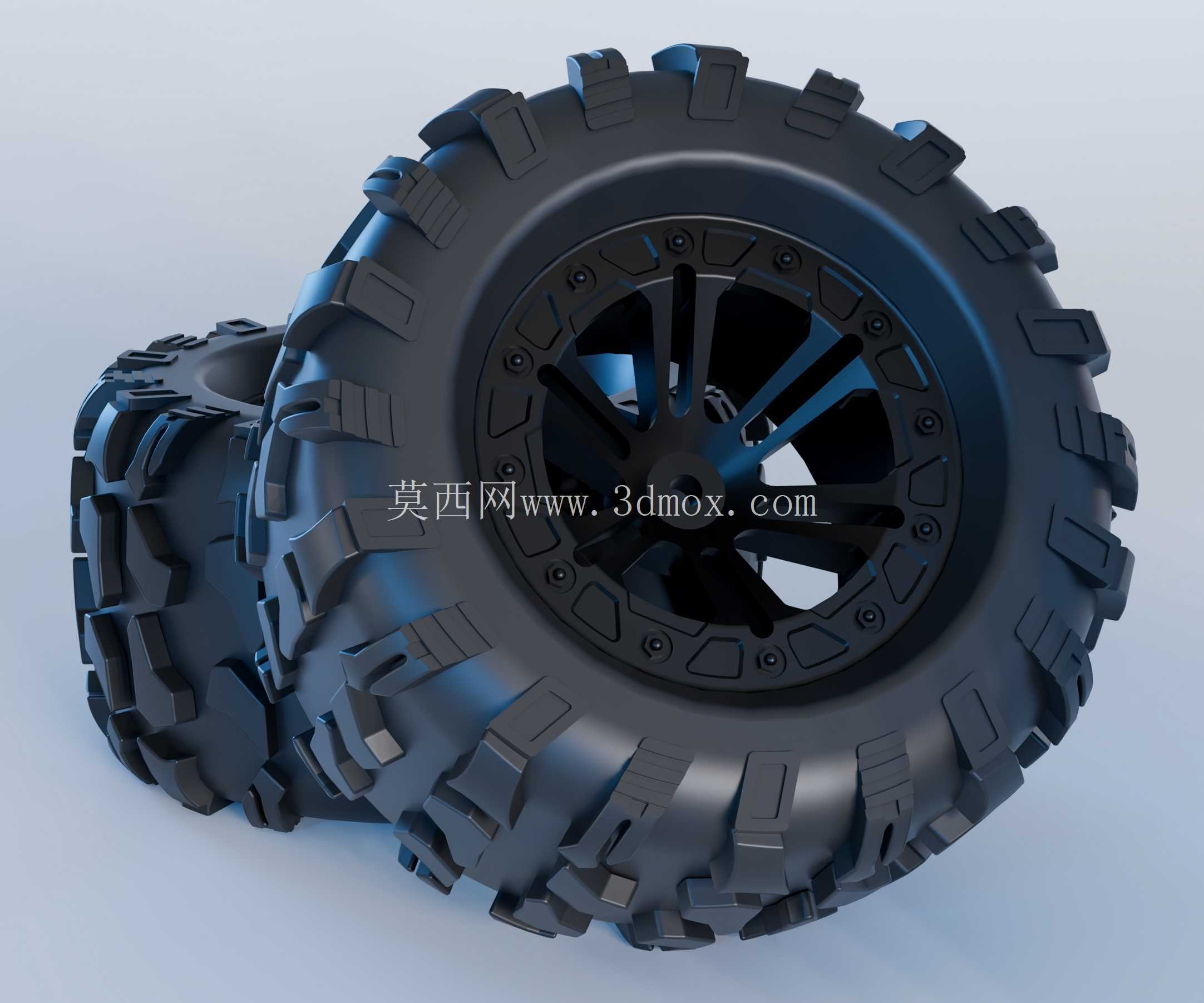 遥控怪物卡车轮胎类型2(125×70毫米,17毫米六角形)