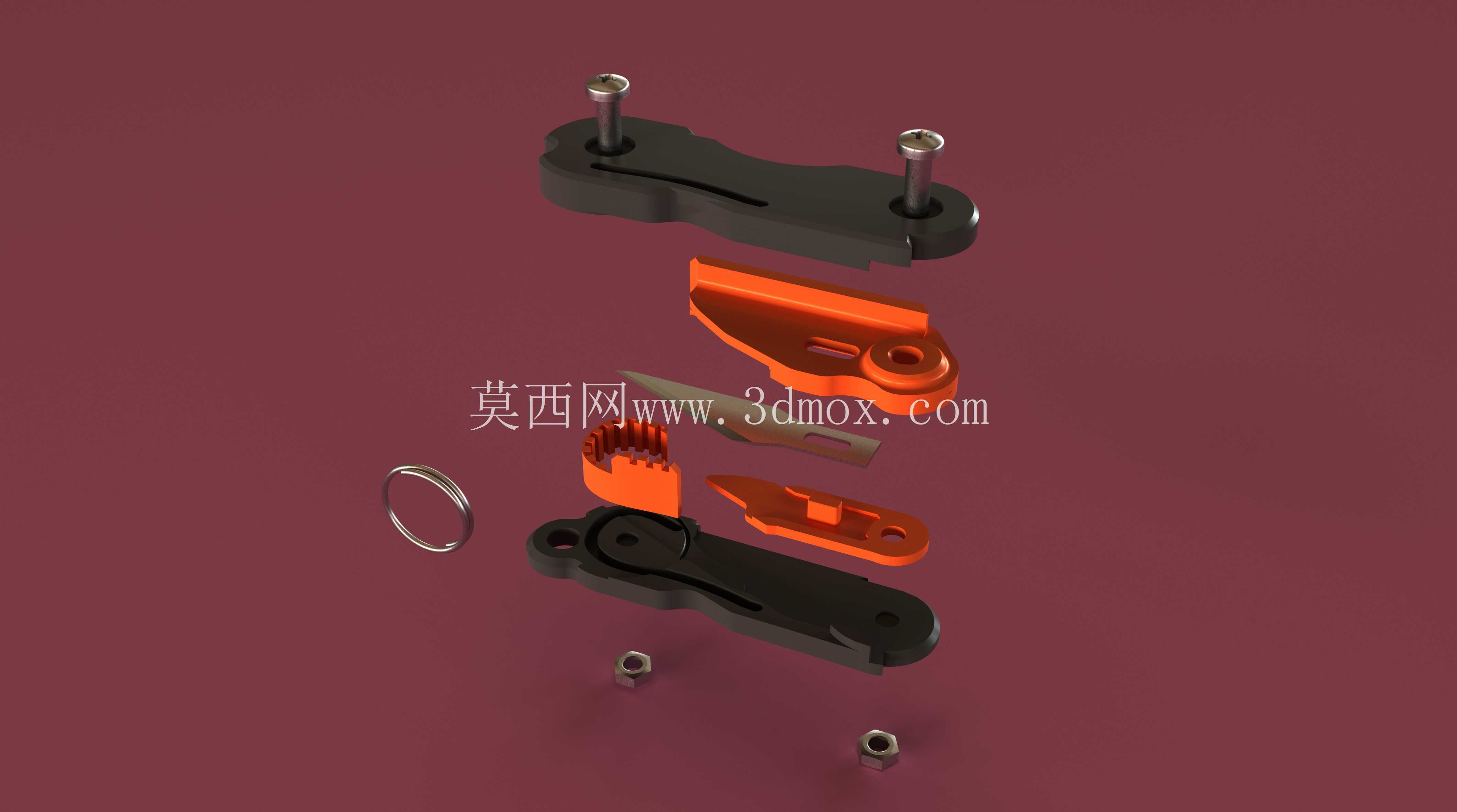 折叠式迷你 EDC,带安全装置,适用于 Exacto #11