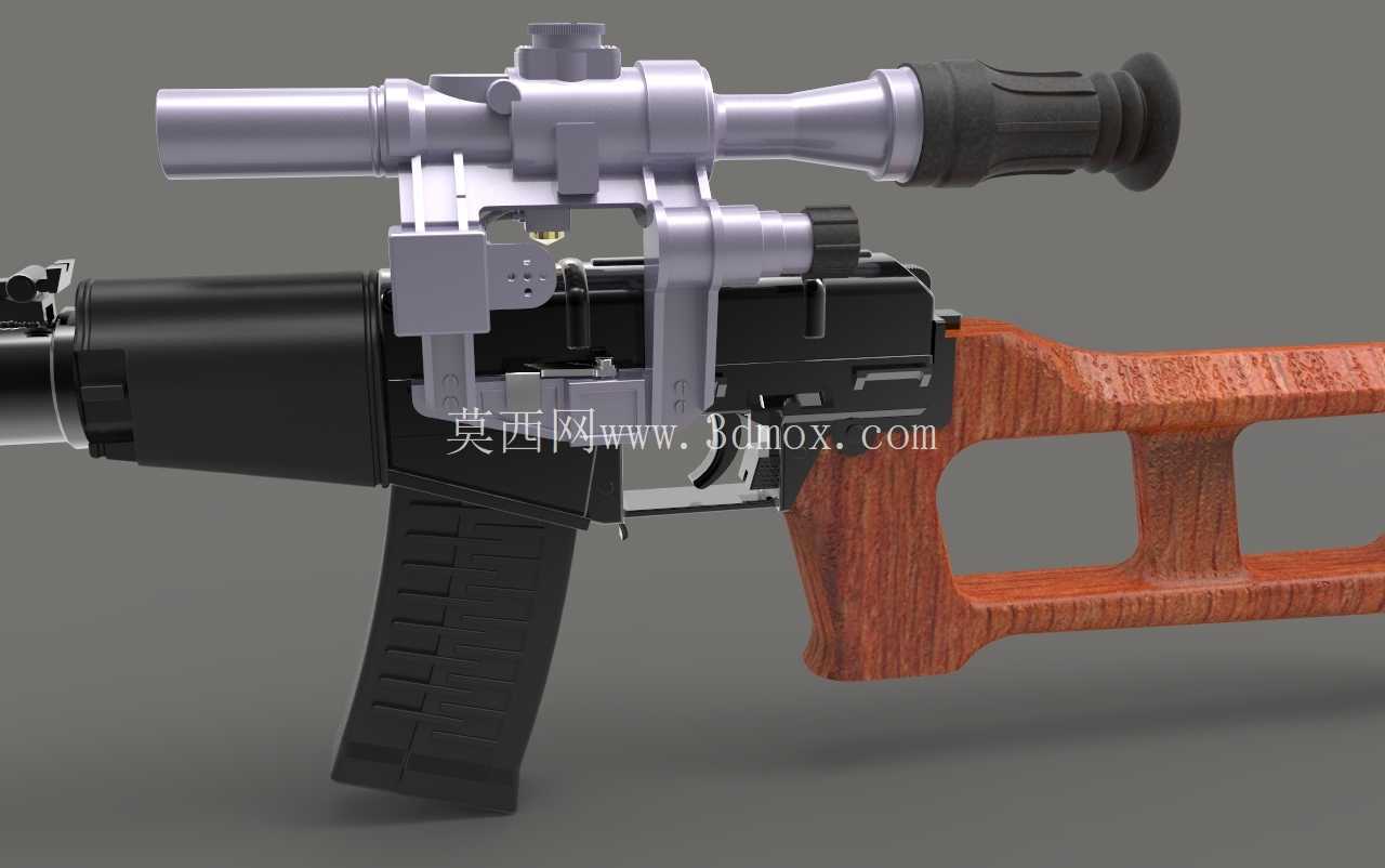 ВСС Винторез。 马克 1/6。 moi 3d v5,rhino 5,keychot 6。Прицел ПСО-1