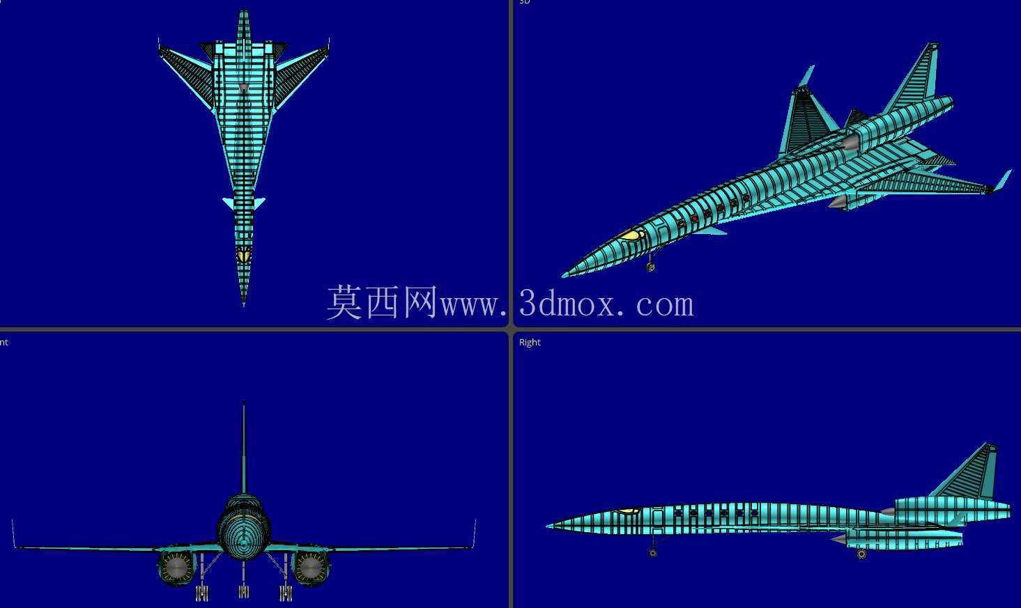 湾流/苏霍伊 S-21 商务 SST 实体装配模型