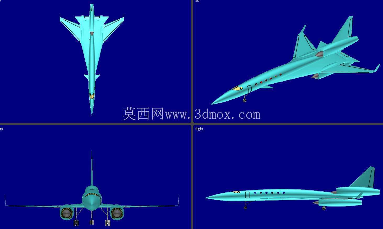 湾流/苏霍伊 S-21 商务 SST 实体装配模型
