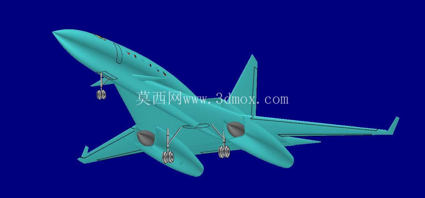 湾流/苏霍伊 S-21 商务 SST 实体装配模型